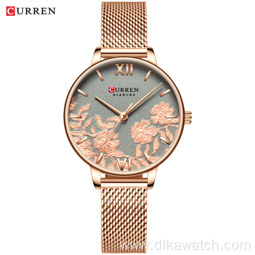 CURREN 9065 Hot Sale Fashion Women's Quartz Watches Chinese Brand Leather Small Dial Fancy Wrist Watch Luxury Relogio Masculino